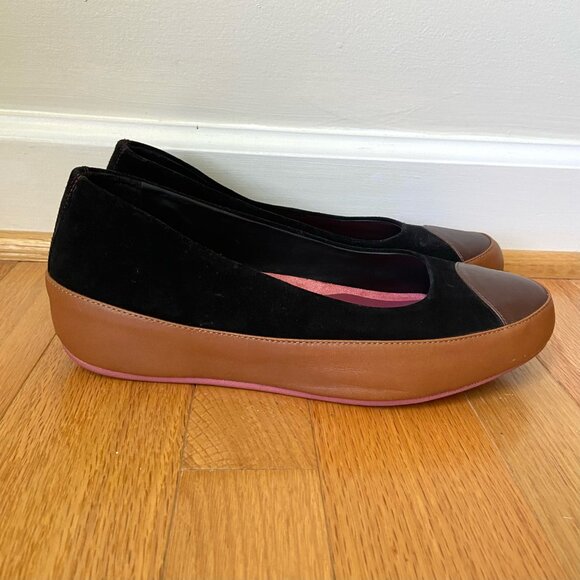 FitFlop Ballet Flats Due Women's EU 39 US 8 Leather Balletcore Minimalist EUC - Picture 3 of 10